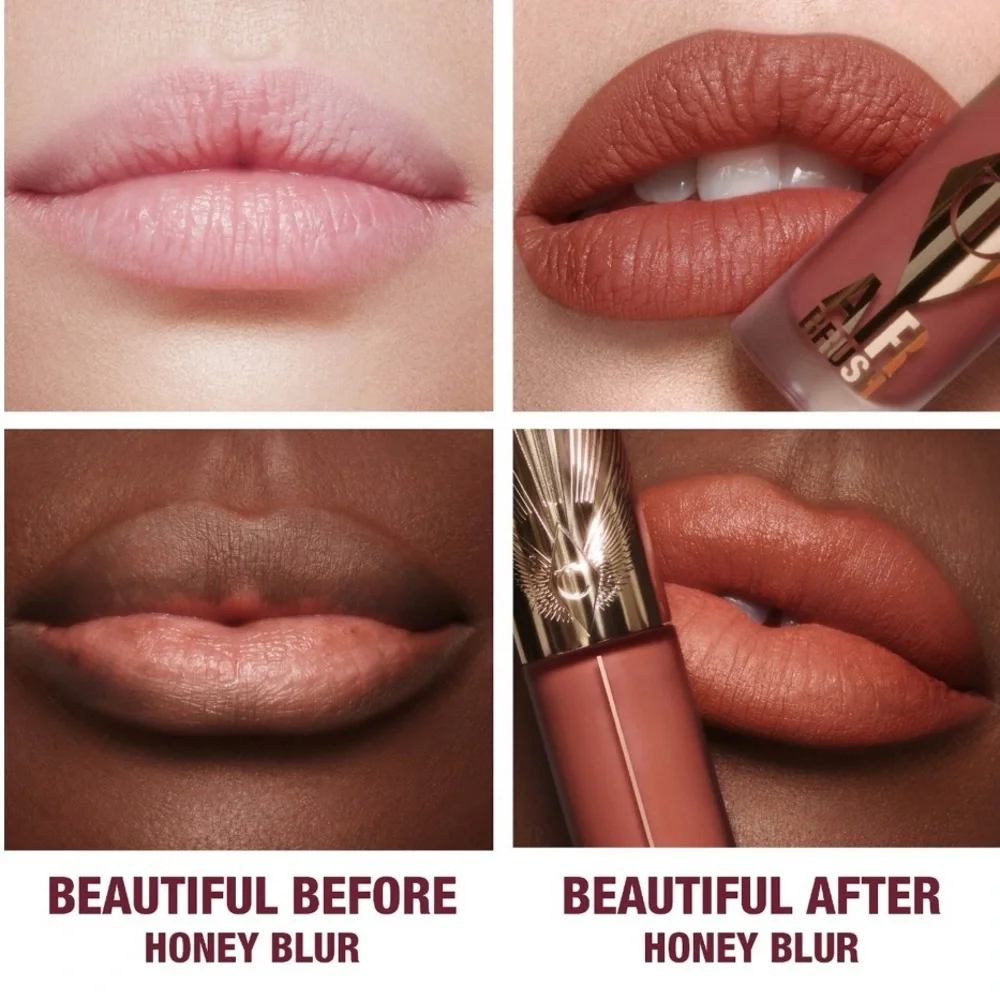 CHARLOTTE TILBURY Airbrush Flawless Matte Lip Blur Liquid Lipstick - HONEY BLUR